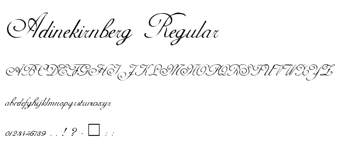 AdineKirnberg Regular font